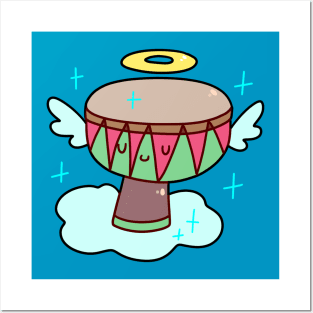 Cute Little Angel Djembe Posters and Art